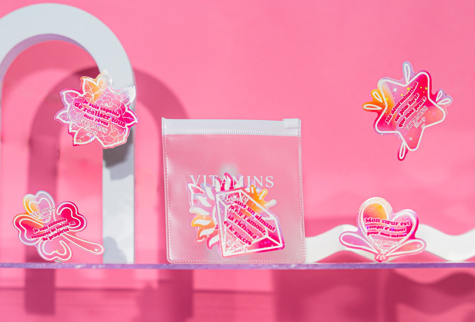Stickers affirmation positive VITAMINS BEAUTY